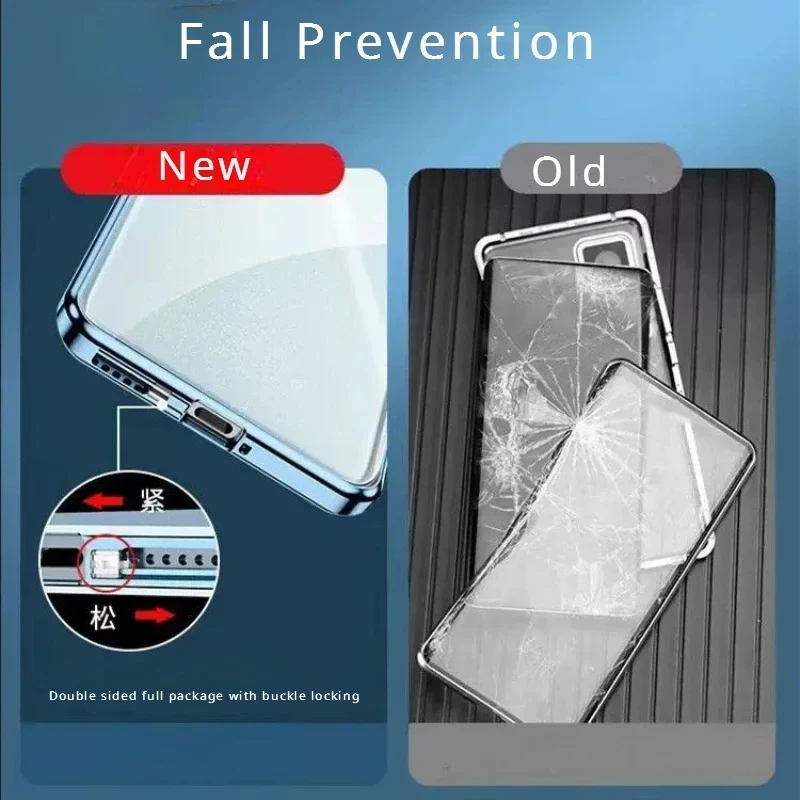 Anti Spy Privacy Glass Case - Anti Peeping Spy Magnetic Case for