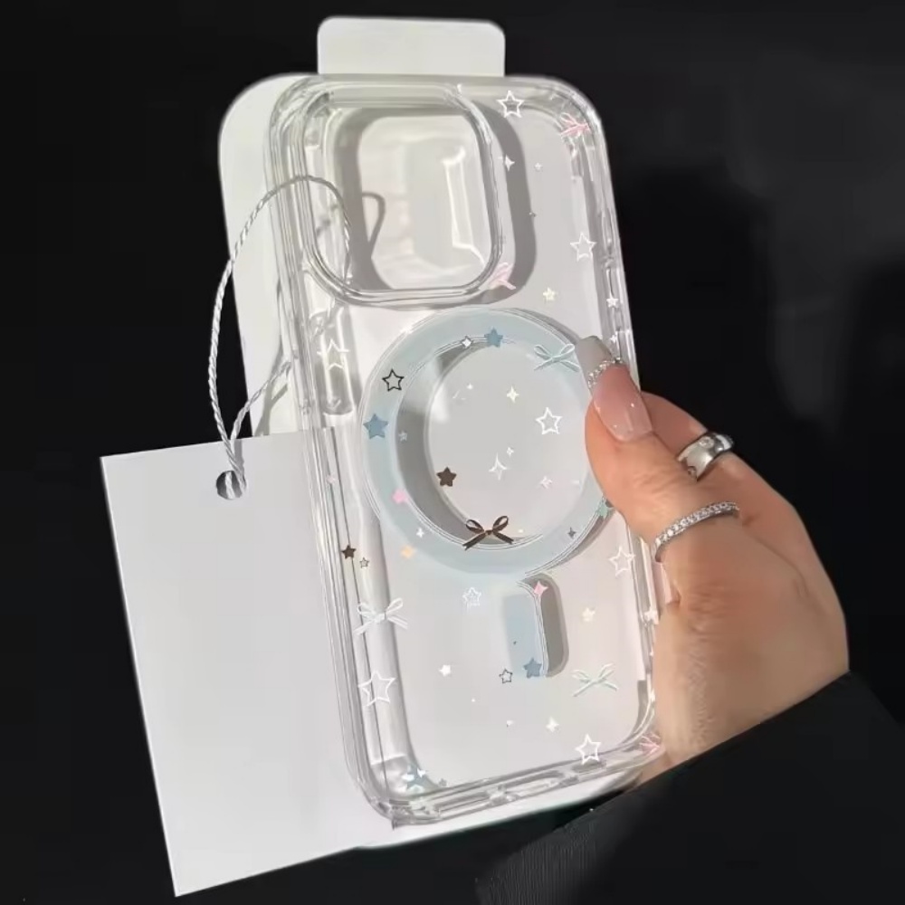 Star Bow Print Clear Phone Cas - đánh giá và giá Clear Shockproof Bumper Case