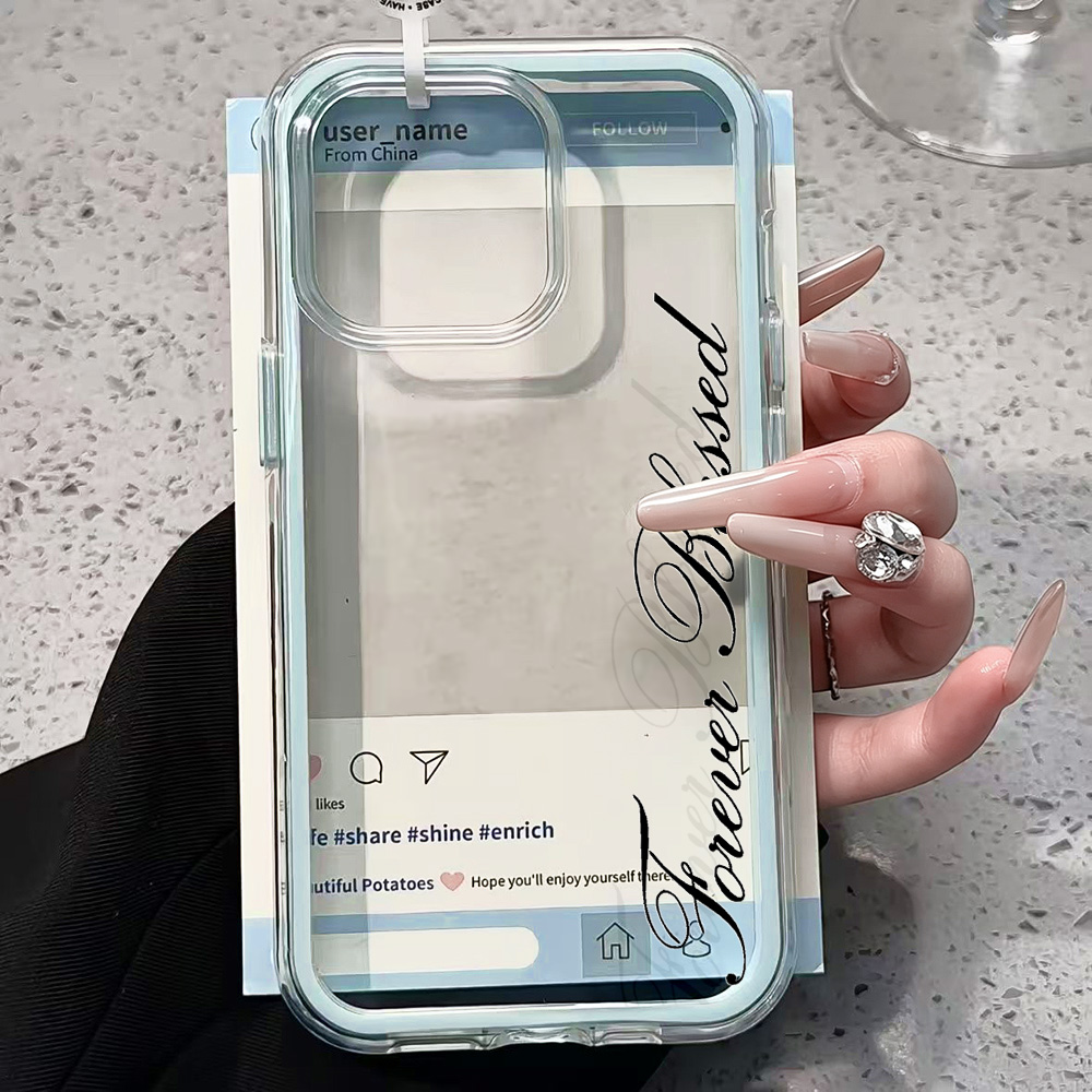 Forever Blessed Simple Clear P - đánh giá và giá Clear Shockproof Bumper Case