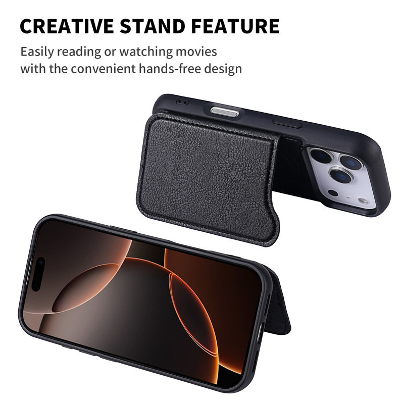 For Magsafe Magnetic Leather W - đánh giá và giá Leather Wallet Card Holder Phone Cover