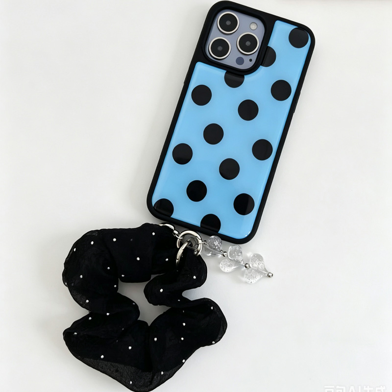 Blue Black Polka Dot Phone Cas - đánh giá và giá Clear Shockproof Bumper Case