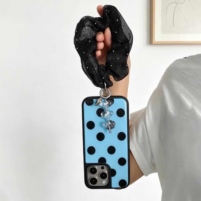 Blue Black Polka Dot Phone Cas - đánh giá và giá Clear Shockproof Bumper Case