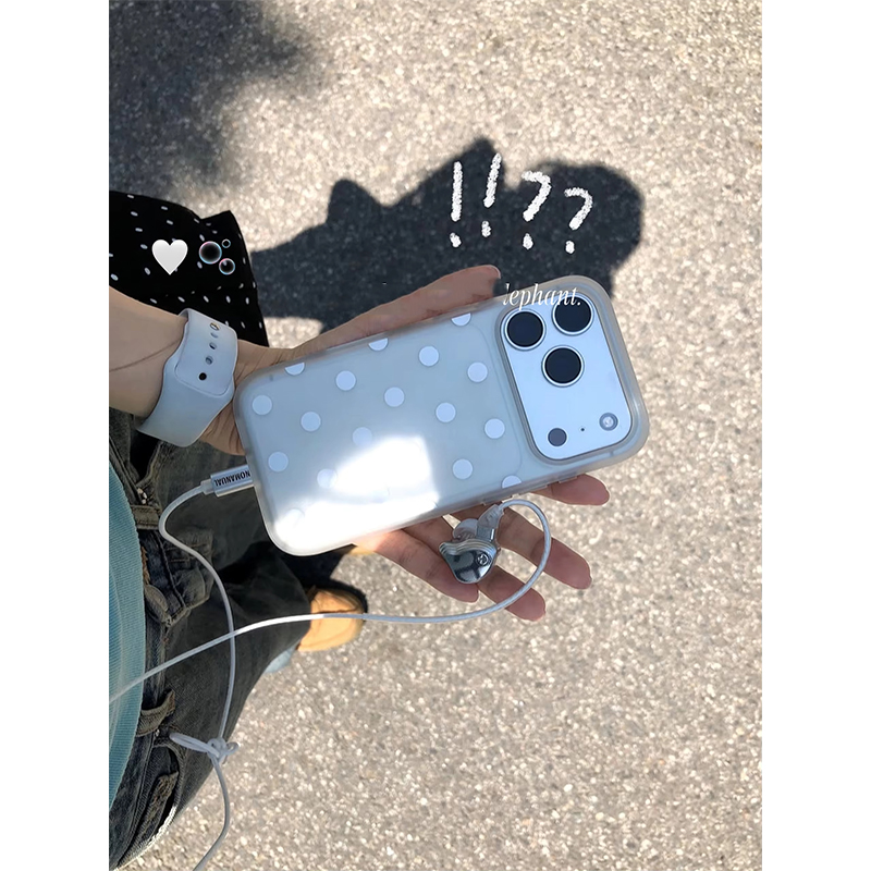 Simple Angel White Polka Dot C - đánh giá và giá Clear Shockproof Bumper Case