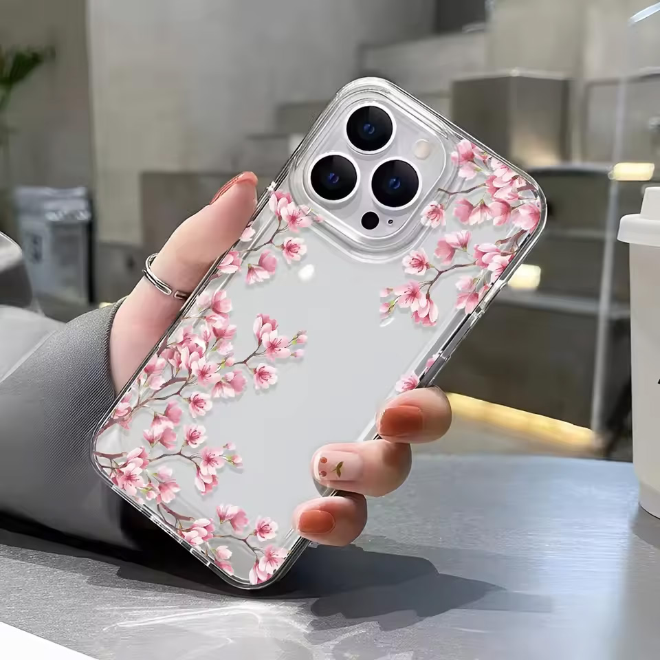 Girls Flower Clear Phone Case  - đánh giá và giá Clear Shockproof Bumper Case