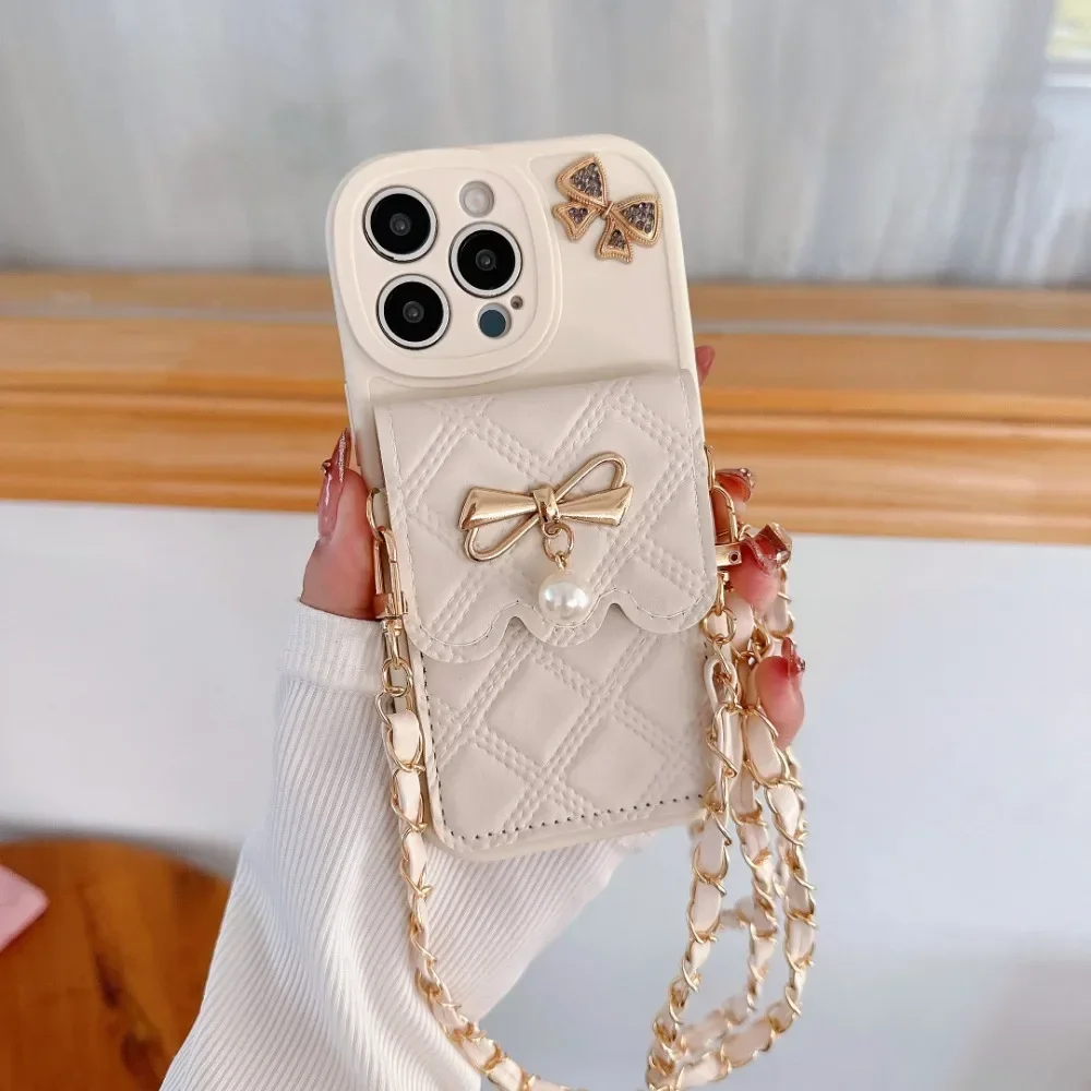 3D Bowknot Crossbody Card Hold - đánh giá và giá Leather Wallet Card Holder Phone Cover