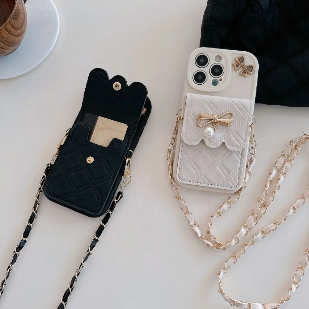 3D Bowknot Crossbody Card Hold - đánh giá và giá Leather Wallet Card Holder Phone Cover